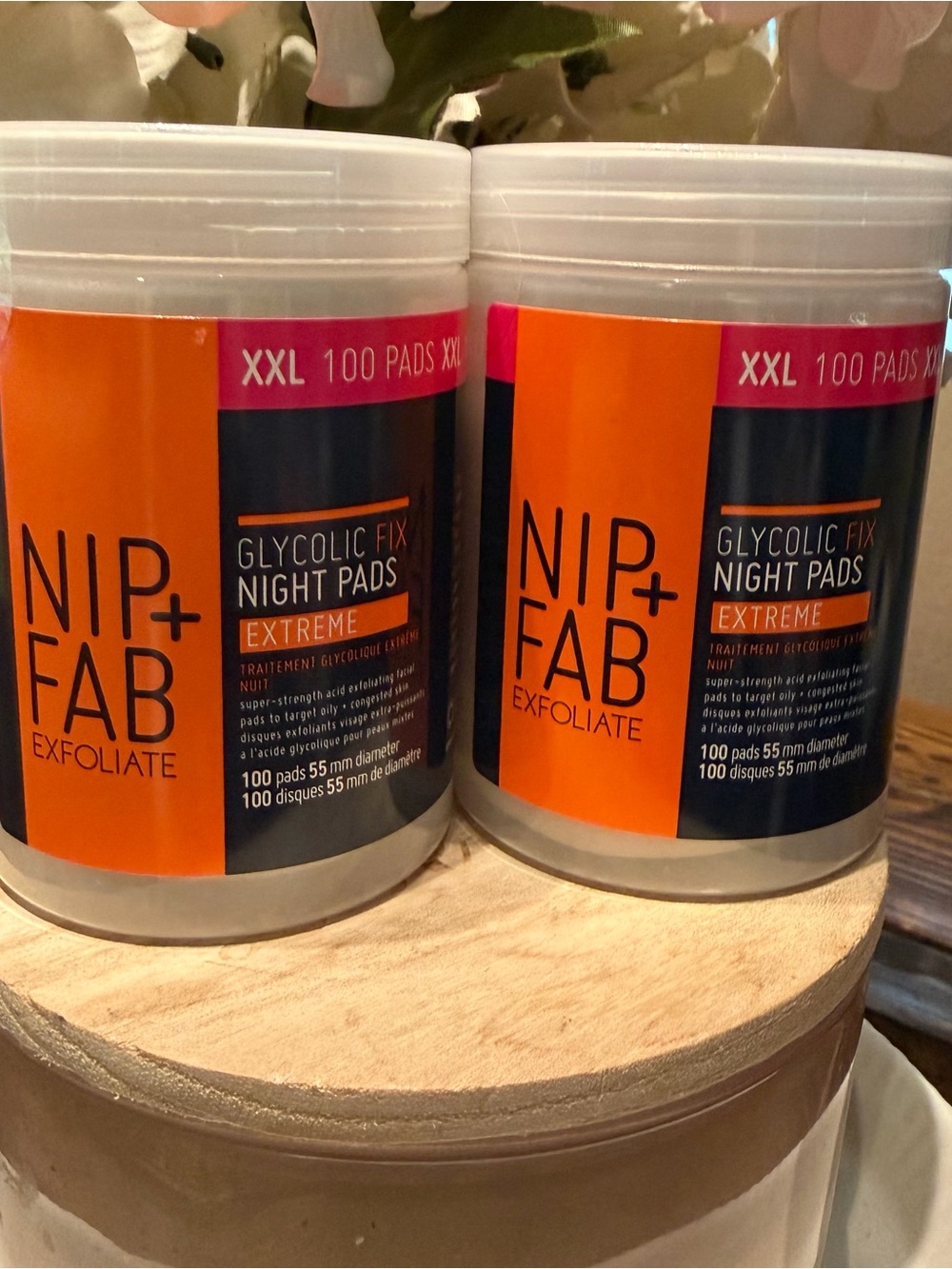 Nip + Fab Exfoliate Glycolic Fix Night Pads Extreme lot of 2 (100 pads each)